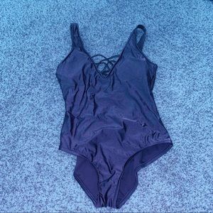 Brown One Piece Swim Suit